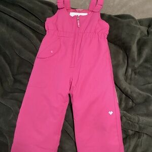 Obermeyer Girls Pink Ski Bib Snow Pants Size 5– Excellent